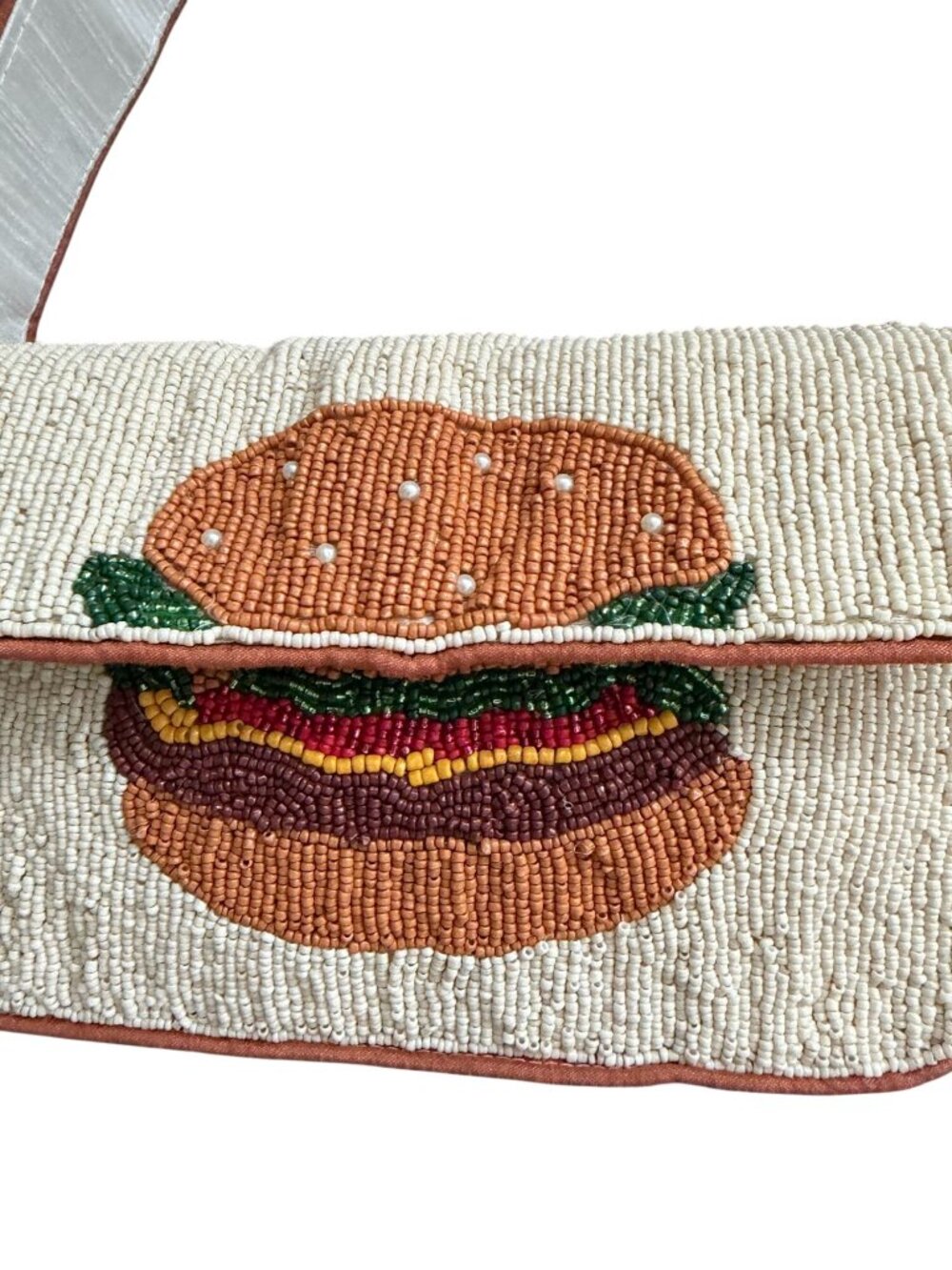 THE CHEESEBURGER Beaded Shoulder Bag NEW NWOT - Picture 6 of 9
